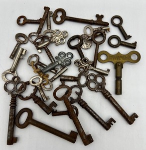lot 19 image: Vintage Skeleton Keys - Hollow Barrel and More