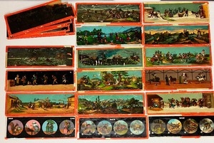 lot 22 image: Antique Vtg Magic Lantern Glass Slides - Germany
