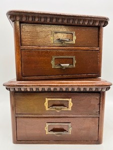 lot 31 image: Vintage Drawer Organizers - QTY 2