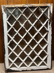 lot 46 image: Vintage Diamond Pane Window
