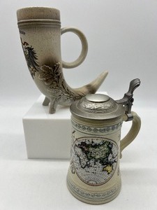 lot 69 image: KERAMIK and Horn Beer Stein - Germany