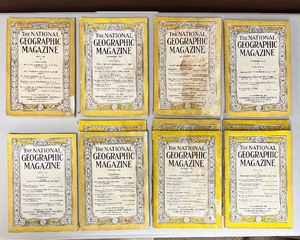 lot 73 image: Vintage National Geographic Magazines 1928-35
