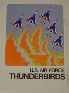 lot 300 image: Vtg 70s U.S. AIR FORCE Thunderbirds Art Poster