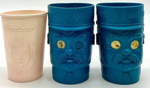 lot 133 image: Vintage Childrens items including CAPTAIN KANGAROO And GERBER Cups along with Childrens read Along Albums GRIMMS FAIRYTALES, THE HOUSE THAT JACK BUILT AND THE LITTLE ENGINE THAT COULD and More