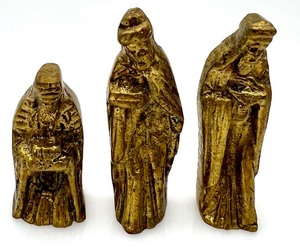lot 139 image: Vintage Lot of Miniature Brass Nativity Figures