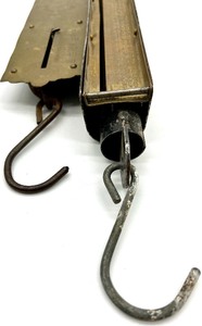 lot 155 image: Vintage lot of 2 Antique Collectable Brass Face CHATILLON IMPROVED SPRING BALANCE NY Hanging Scales