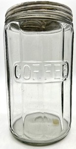 lot 175 image: Vintage HOOSIER Spice Jar & Coffee Canisters
