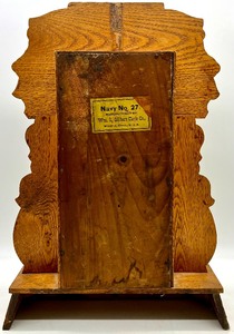 lot 187 image: Vintage Wooden Clock NAVY NO 27 Manufactured by WM L.GILBERT CLOCK CO WINSTED, CONN USA