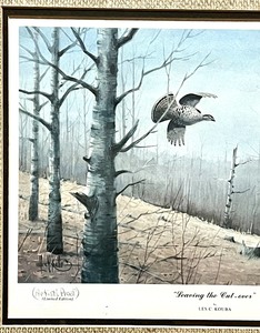 lot 194 image: Wooden Framed Artwork LEAVING THE CUT-OVER Artist Limited Edition Signed by LES C. KOUBA Artist Proof.
