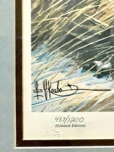 lot 195 image: Wooden Framed Artwork LATE NORTHERN BILLS Artist Limited Edition Signed by LES C. KOUBA #4871200