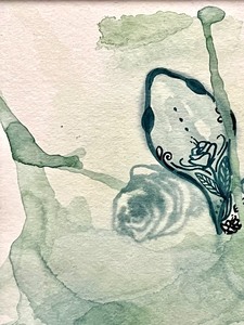 lot 205 image: Artist Project Framed Artwork. Project 4 - Experiment Wet on Wet & Wet on Dry by ALEXIS GOTHAM
