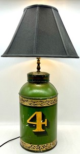 lot 216 image: Vintage #4 Metal Decorative Lamp with Shade
