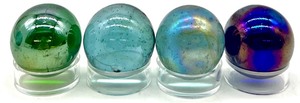 lot 230 image: Vintage Stampers, Collapsible German Drinking Cup with Leather Case, Large Marbles & Glass Fishing Float