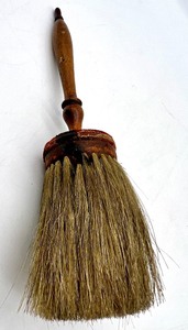 lot 233 image: Vintage Morning Exercise FAIRING Cup & RARE VICTORIAN BARBER Horse Hair Neck Brush
