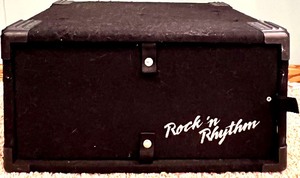 lot 241 image: USA BESSEMER MICHIGAN 6U (Unit  Space) Music Rack , SQUIER 15 Watt Guitar Amp