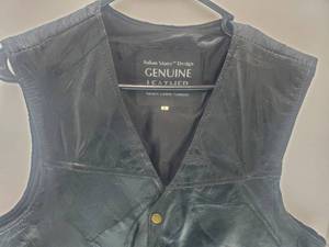 lot 406 image: Vintage 1980s Italian Stone Design Mens Leather Vest