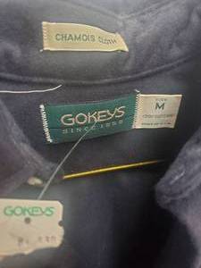 lot 407 image: Vintage GOKEY Chamois Shirt Navy NOS
