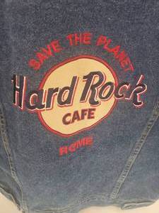 lot 418 image: Vintage HARD ROCK CAFE ROME Jean Jacket