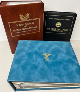 lot 248 image: Commemorative Stamps - Golden Replicas, US First Day Covers & History of Aviation