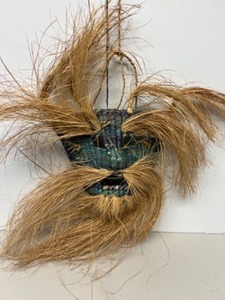 lot 256 image: Vintage Woven Tribal Straw Mask