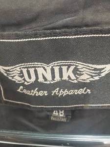 lot 421 image: Vintage UNIK Black Leather Vest