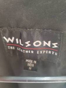 lot 422 image: Vintage WILSONS Mens Black Leather Vest Size Med