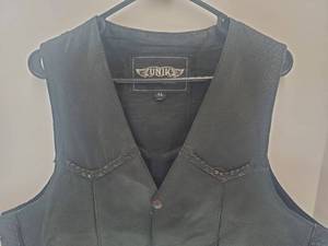 lot 416 image: Vintage UNIK Mens Braided Leather Vest