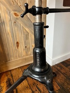 lot 6 image: Antique HOFFMAN PEERLESS Industrial Drafting Table with Side Arm Attachment - Rarely Found