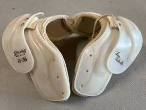 lot 377 image: Vtg SPALDING 63-298 Kids FOOTBALL Shoulder Pads Fran Tarkenton signature Style