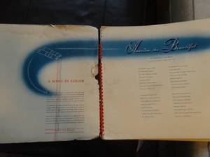 lot 322 image: Vtg 40s TWA Transcontinental Airlines 14 Litho Prints AMERICA The BEAUTIFUL Book