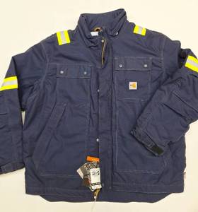 lot 543 image: CARHARTT Full Swing Navy Reflective Jacket - NWT - Large Regular