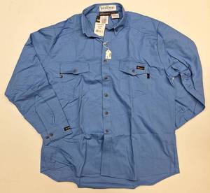 lot 555 image: WORKRITE FR (Flame Resistant) Westex UlraSoft Long Sleeve Button Down Shirt - 2112 - CAT - NWT - Size XL