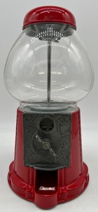 lot 610 image: Red Carousel GUMBALL Machine with Glass Hopper