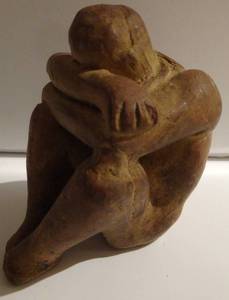 lot 324 image: Vtg MCM Terracotta Studio ART Ceramic Nude Male Slave Figure Statue 4 Unsigned