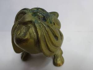 lot 329 image: Vintage Antique Interesting Heavy Brass Bulldog Figure Statue Heavy