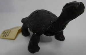 lot 388 image: Vintage BRONZE SCULPTURE Turtle by Scott Duffus MN Artist
