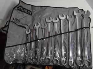 lot 392 image: Vintage STANLEY Set of Wrenches Some very Large Lifetime Warranty