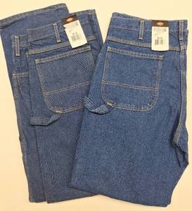 lot 585 image: DICKIES Mens Denim Carpenter Jeans - NWT - Size 36 x 32 - 2 pairs