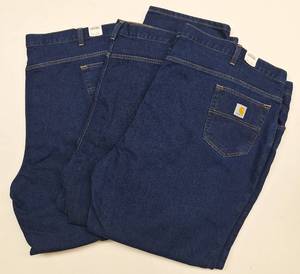 lot 595 image: CARHARTT Mens Denim Jean - NWT - Size 54 x 32 - 3 pairs