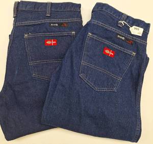 lot 596 image: DICKIES FR (Flame Resistant) Mens Denim Jean - 1 NWT  1 NWOT - Size 36 x 30 - 2 pairs