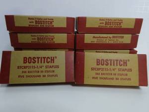 lot 328 image: 5000 Vintage New In Box Bostitch Textron Standard B8 14 Staples Made In USA x 10
