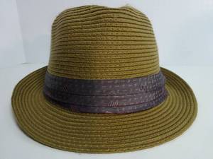 lot 326 image: Peter Grimm Depp Mens Fedora Hat Camel & Purple LXL