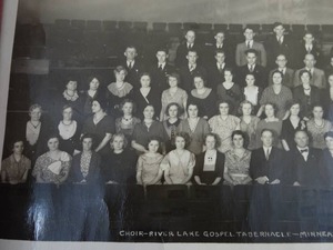 lot 356 image: Vintage 30s Panoramic Photo of The River Lake Gospel Tabernacle Choir- Minneapolis