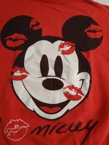 lot 430 image: Vtg Retro Early 80s MICKEY MOUSE & Co Disney JG Hook Cutoff Sweatshirt XL Red USA Made