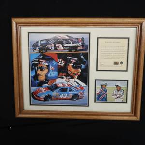 FRAMED DALE EARNHARDT  RICHARD PETTY PICTURE AND MORE.