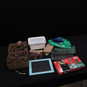 DECORATIVE PINECONES, 3- OUTLET YARD STAKE, AND MORE