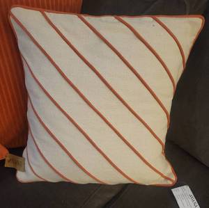 3 AVASA Burnt Orange & Natural Pillow Covers NWT
