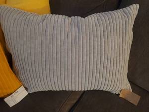 lot 47 image: 3 AVASA Marigold & Gray Pillow Covers