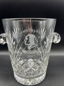 lot 35 image: Cut Crystal Ice Bucket Peter ORouke - Indian Motif