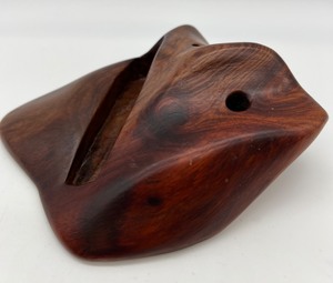 lot 44 image: Biomorphic Wood Desktop Pencil Holder Modern
